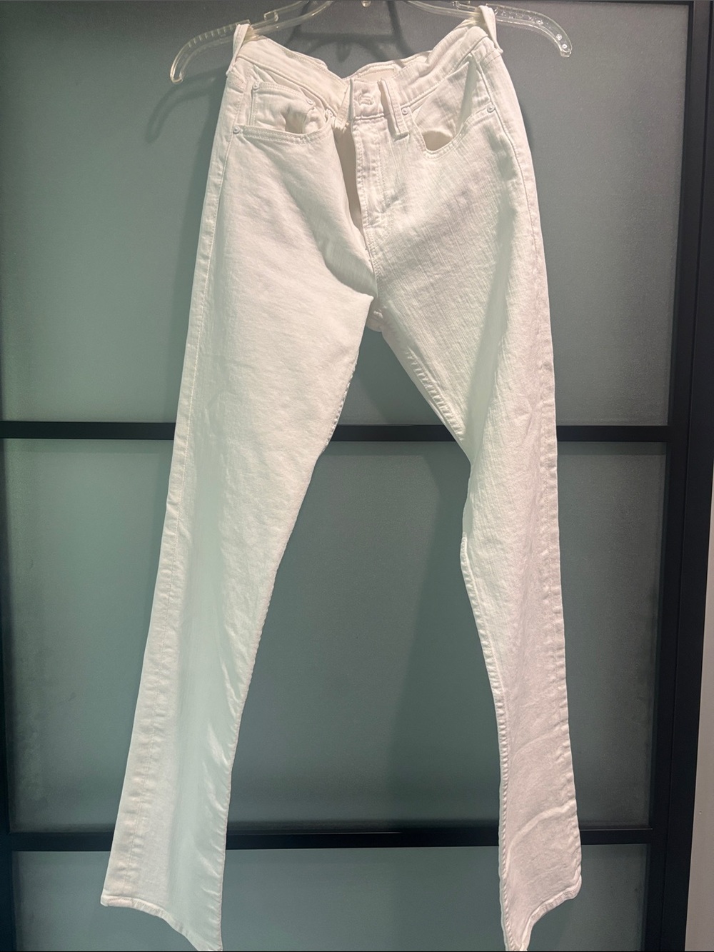 MOTHER White Straight-Leg Women's Jeans